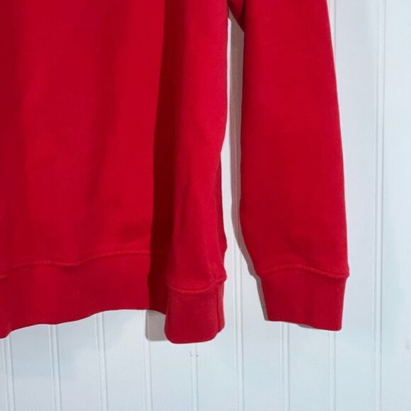 Reebok Houston Texas Sweatshirt Men XLarge Red Pullover 1/4 Zip Long Slv Fleece - Picture 12 of 13